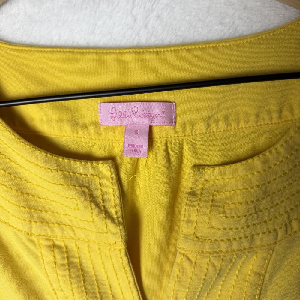 Lilly Pulitzer Yellow Sleeveless Tank Top Women's size S - Picture 3 of 10